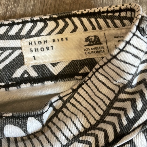 High Rise Boho Denim Cutoff Shorts - Picture 2 of 2